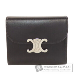 Celine Triomphe Bifold Wallet Leather